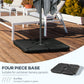 4 Piece Umbrella Base Stand Cantilever Offset Patio Umbrella Weight Plates w/ U Locking, 123 lb Capacity Water or 158 lb Capacity Sand, Black