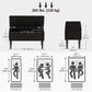 Modern Storage Bench, Ottoman with Storage and Lamb's Wool Upholstery for Living Room, Bedroom, Black