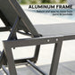 Lounge Chair Outdoor, 63 cm Wide Chaise Lounge Tanning Chair, 4-Position Outdoor Tanning Lounger, Dark Grey