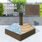 Patio Umbrella Base Holder, Heavy Duty Outdoor Umbrella Stand Base, Poolside, Brown