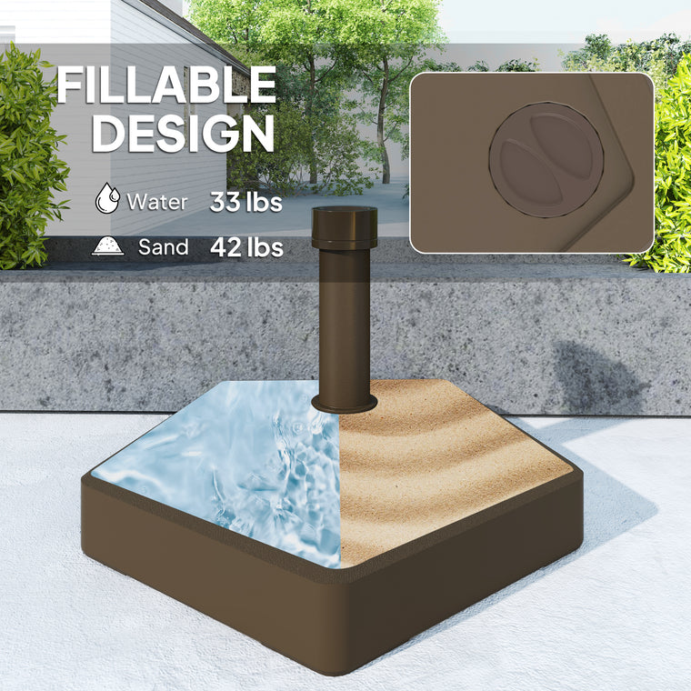 Brown Heavy Duty Patio Umbrella Base Stand