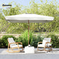 Patio Umbrella 118.1" x 78.7" Outdoor Parasol UV50+ Protection in White