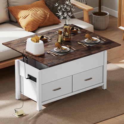 Lift Top Coffee Table with Charging Station