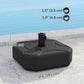 Square Patio Umbrella Base Holder, Outdoor Umbrella Stand, 17.7" L x 17.7" W x 9.8" H Black