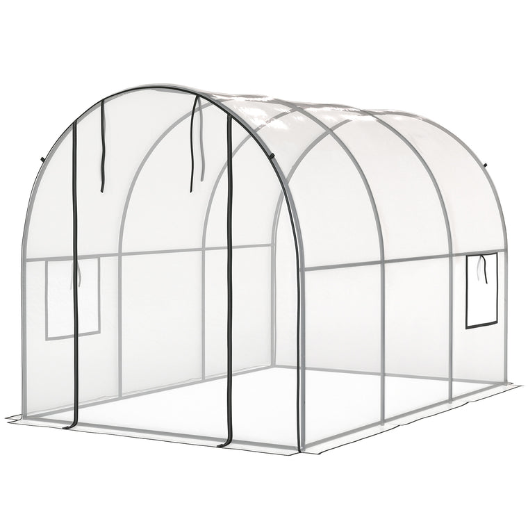3 x 2 x 2 m Polytunnel Greenhouse with Steel Frame