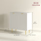 Modern Kitchen Storage Cabinet, Sideboard Buffet Cabinet with Adjustable Shelves and Metal Legs for Kitchen, White
