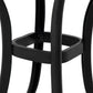 21" Square Outdoor End Table, Cast Aluminum Patio Side Table with Umbrella Hole for Garden, Balcony, Poolside, Black