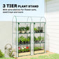 3 Tier Mini Greenhouse, Portable Greenhouse with 2 Roll-up Doors, 56.3" x 18.1" x 64.6", Clear