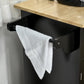 Modern Kitchen Island, Utility Kitchen Serving Cart with 2 Storage Drawers & Cabinets for Dining Room, Black