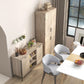 Sideboard Buffet Storage Cabinet Cupboard with 2 Doors and Adjustable Shelves for Dining Room, Kitchen, Living Room, Oak Tone
