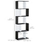 Modern Bookcase 5-Tier Display Shelf Storage Shelf Room Divider Living Room Home Office Furniture, Black