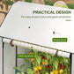 Mini Greenhouse with 4 Wire Shelves, Portable Tomato Greenhouse with Roll Up Door, 39.4" x 31.5" x 59.1", White