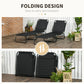 Set of 2 Folding Outdoor Lounge Chair, Sun Tanning Chairs with Reclining Back, Breathable Mesh for Beach Patio, Grey
