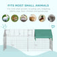 Pet Playpen with Roof, Metal Guinea Pig Cage, Rabbit Pen, Chicken Coop Run, Catio Cat Enclosure with Cover, Doors, Indoor Outdoor for Small Animals, 87" x 41" x 41", Green