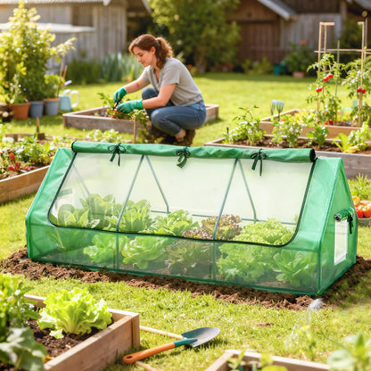 94.5" x 35.4" x 35.4" Green Greenhouse with Mesh Windows