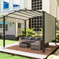 11' x 11' Retractable Pergola Canopy for Patio, Backyard, Beige