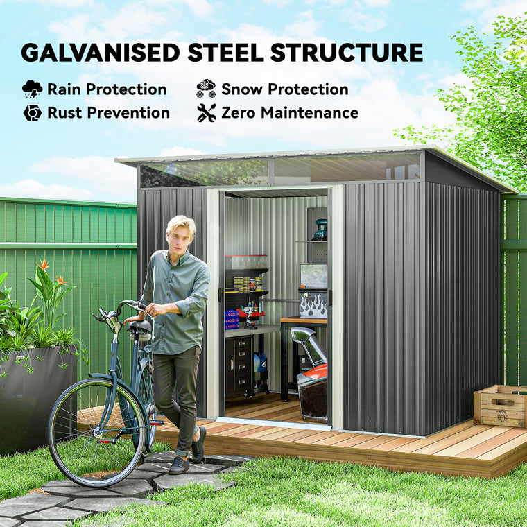 6' x 8.5' Metal Garden Shed