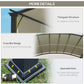 11' x 11' Retractable Pergola Canopy for Patio, Backyard, Beige