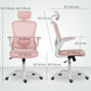 Ergonomic Office Chair, Mesh Desk Chair with Adjustable Headrest, Lumbar Support and Height, Flip-Up Armrests, Pink