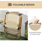 Set of 2 Camping Chair, Lightweight Folding Chair, Portable Armchairs, Excellent for Festivals, Fishing, Beach and Hiking, Beige