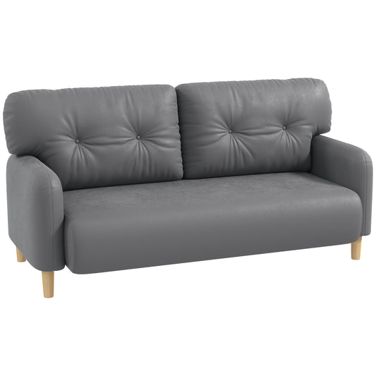 58" Loveseat Sofa with Wood Frame - Grey