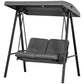 2-Seater Outdoor Porch Swing with Adjustable Canopy, Patio Swing Chair for Garden, Poolside, Backyard, Dark Blue