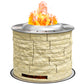 Smokeless Fire Pit, Portable Camping Bonfire Stove with Mat for Backyard Patio Picnic, Magnesium Oxide, Yellow