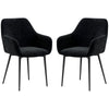 Velvet Dining Chairs Set of 2 with Armrests