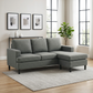 Skye Reversible Sectional, dark grey, chaise set right - bright modern living room