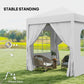 6.6'x6.6' Pop Up Canopy Tent with Sidewalls, Instant Sun Shelter Camping Gazebo with Carry Bag, White