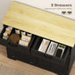 13 Gallon Tilt Out Garbage Cabinet, Kitchen Island with Trash Cabinet, 2 Drawers, Door Racks, Adjustable Shelves, Black