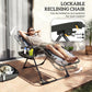 Zero Gravity Chair Set of 2, Folding Reclining Outdoor Lounge Chair with Cup Holder, Headrest, Dark Grey