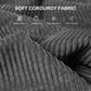 3 Seater Sofa, 83.5" Modern Upholstered Couch with Pocket Spring and 2 Scatter Cushions for Living Room, Dark Grey