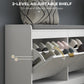 Shoe Storage with Seat, Upholstered Hallway Bench, Shoe Bench with 2 Flip Drawers and 4 Vents for 8 Pairs of Shoes
