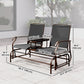 Patio Glider Rocking Chair 2 Person Outdoor Loveseat Rocker Garden Furniture Bench, Black