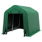 8' x 6' Carport with Sidewalls and Roll-up Door, Outdoor Storage Shelter for Motorcycle and Car, Green