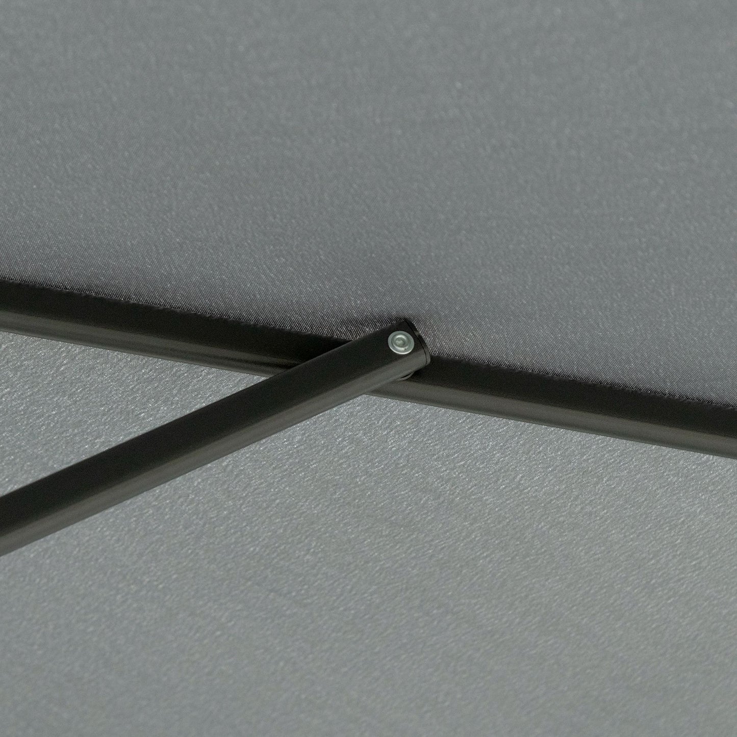 10ft Cantilever Patio Umbrella Offset Parasol with Crank Handle, Cross Base for Garden, Deck, Dark Grey