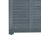 Outdoor Garden Shed, Wooden Tool Storage Shed, 3-Tier Shelves, Asphalt Roof, Shutter Doors, 34.3" x 18.3" x 63", Grey