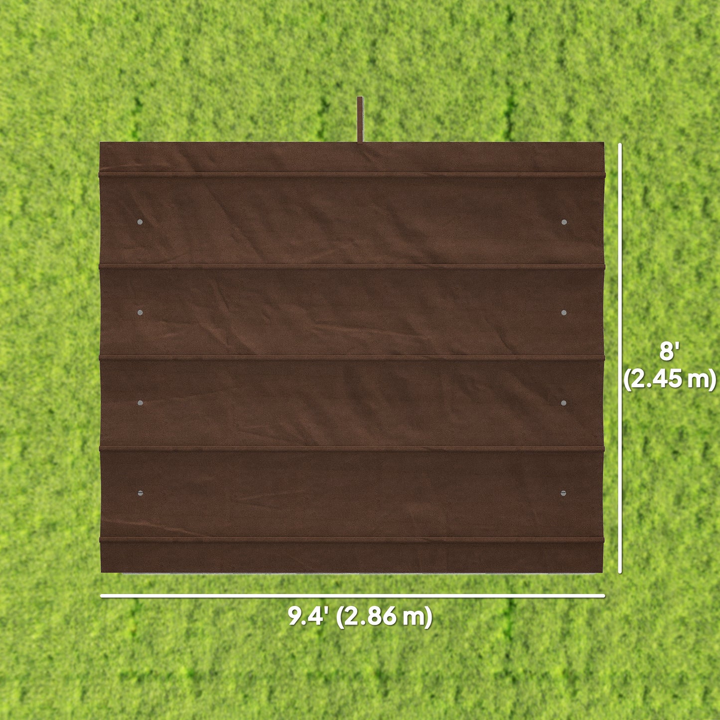 8' x 9.4' Retractable Pergola Canopy Replacement, Fit 7' x 10' Frame, UV30+ Pergola Cover Top Only, Coffee