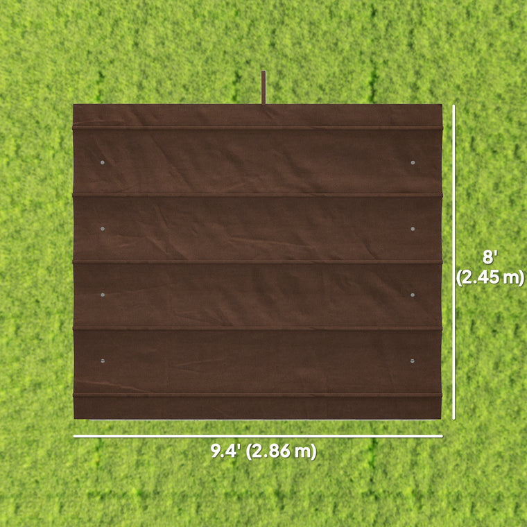 8' x 9.4' Coffee Retractable Pergola Canopy Replacement
