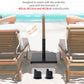 40 lbs Steel Square Umbrella Base Stand w/ Adjustable Knob Parasol Stand Garden Patio Outdoor Home, Black