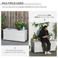 75 Gallon Wooden Storage Box patio Deck Box Bench, Garden Backyard Outdoor Storage Container with Aerating Gap & Weather-Fighting Finish, White