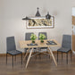 Modern Dining Chairs Set of 4, Upholstered Linen Fabric Kitchen Chairs with Channel Tufting and Metal Legs for Living Room, Dining Room, Bedroom, Grey
