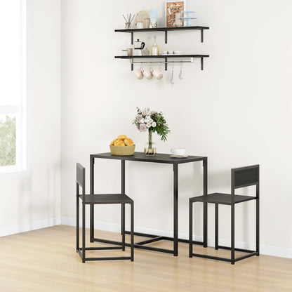Industrial Dining Set for 2 - Black