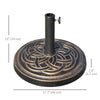 25 lb Heavy Duty Patio Umbrella Base, Round Market Umbrella Stand for Outdoor, Deck, Backyard, Garden, Bronze