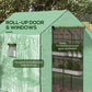 Portable Greenhouse, Walk-In Small Outdoor Green House with 2 Tier U-Shaped Flower Rack Shelves, 4.6' x 4.7', Green