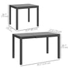 Extendable Patio Dining Table, 33.5