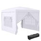 9.7' x 9.7' Outdoor Pop Up Party Tent Wedding Gazebo Canopy with Carrying Bag (White)