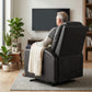 Power Lift Recliner Chair for Elderly, PU Leather Lift Chair with Thick and High Back, Footrest, Remote, Side Pockets, Cup Holders, Reclining Sofa for Living Room, Black
