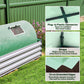 Portable Mini Greenhouse, Tunnel Growing Tent with 5 Mesh Windows and Steel Frame